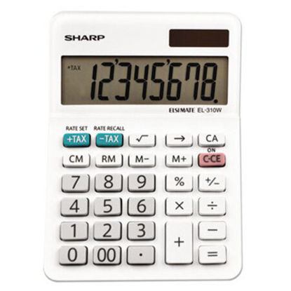 Picture of EL-310WB Mini Desktop Calculator, 8-Digit LCDSHR-EL310WB