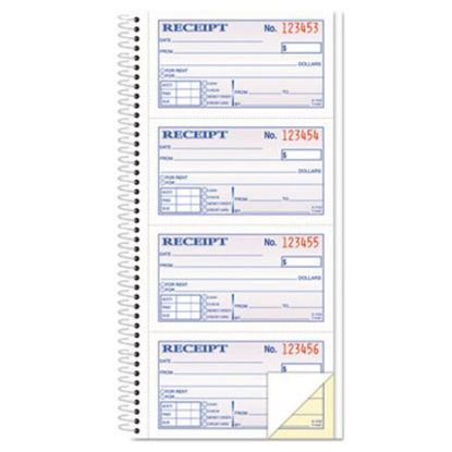 Picture of Money/Rent Receipt Spiral Book, 2-3/4 x 4 3/4, 2-Part Carbonless, 200 Sets/BookTOP-4161