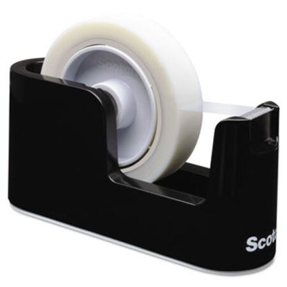 Picture of Heavy Duty Weighted Desktop Tape Dispenser, 1"/3" Core, Plastic, BlackMMM-C24