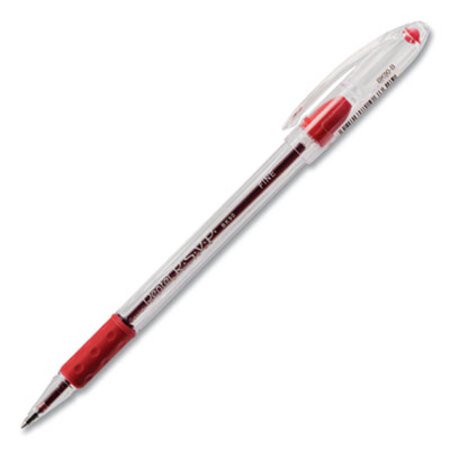 Picture of R.S.V.P. Ballpoint Pen, Stick, Fine 0.7 mm, Red Ink, Clear/Red Barrel, DozenPEN-BK90B