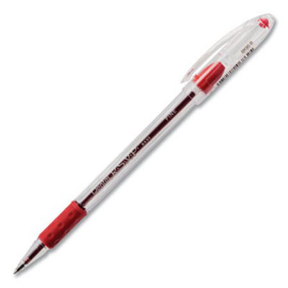 Picture of R.S.V.P. Ballpoint Pen, Stick, Fine 0.7 mm, Red Ink, Clear/Red Barrel, DozenPEN-BK90B