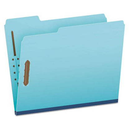 Picture of Heavy-Duty Pressboard Folders w/ Embossed Fasteners, Letter Size, Blue, 25/BoxPFX-FP213