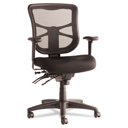 Picture of Alera Elusion Series Mesh Mid-Back Multifunction Chair, Supports Up to 275 lb, 17.7" to 21.4" Seat Height, BlackALE-EL42ME10B