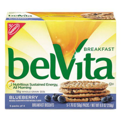 Picture of belVita Breakfast Biscuits, 1.76 oz Pack, Blueberry, 64/CartonCDB-02908