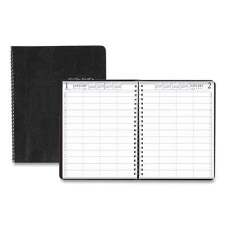 Picture of Four-Person Group Practice Daily Appointment Book, 11 x 8.5, Black, 2022HOD-28202