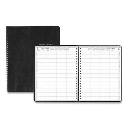 Picture of Four-Person Group Practice Daily Appointment Book, 11 x 8.5, Black, 2022HOD-28202