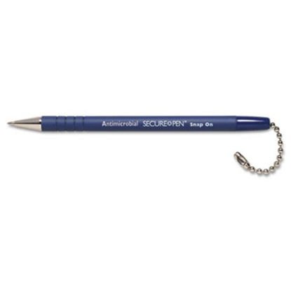 Picture of Secure-A-Pen Antimicrobial Ballpoint Replacement Counter Pen, Medium 1 mm, Blue Ink, BlueMMF-28708