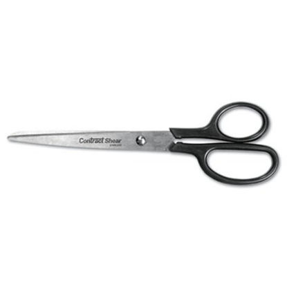 Picture of Straight Contract Scissors, 8" Long, 3" Cut Length, Black Straight HandleACM-10572