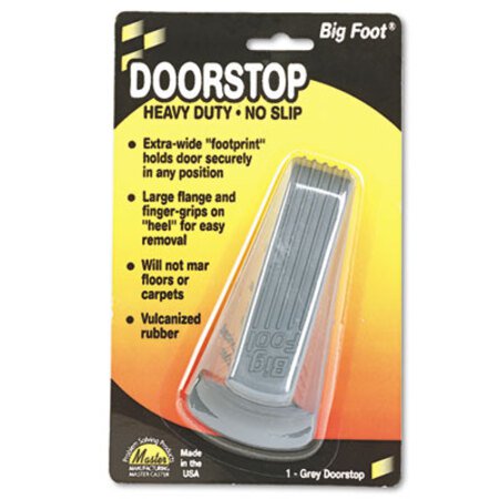 Picture of Big Foot Doorstop, No Slip Rubber Wedge, 2.25w x 4.75d x 1.25h, GrayMAS-00941
