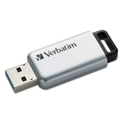 Picture of Store 'n' Go Secure Pro USB Flash Drive with AES 256 Encryption, 64 GB, SilverVER-98666