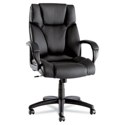 Picture of Alera Fraze Series Executive High-Back Swivel/Tilt Bonded Leather Chair, Supports 275 lb, 17.71" to 21.65" Seat Height, BlackALE-FZ41LS10B