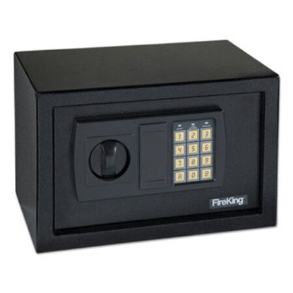 Picture of Small Personal Safe, 0.3 cu ft, 12.19w x 7.56d x 7.88h, BlackFIR-HS1207