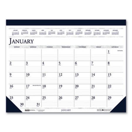 Picture of Recycled Two-Color Monthly Desk Pad Calendar, 22 x 17, 2022HOD-150HD