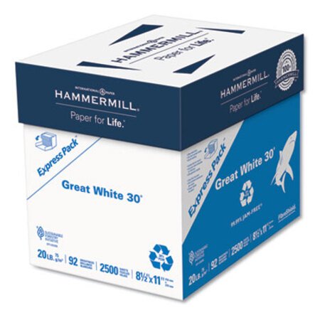 Picture of Great White 30 Recycled Print Paper, 92 Bright, 20 lb, 8.5 x 11, White, 2,500 Sheets/CartonHAM-67780