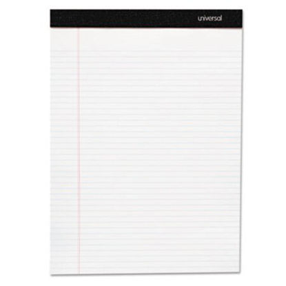 Picture of Premium Ruled Writing Pads, Wide/Legal Rule, 8.5 x 11, White, 50 Sheets, 6/PackUNV-30630