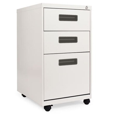 Picture of Three-Drawer Metal Pedestal File, 14.96w x 19.29d x 27.75h, Light GrayALE-PABBFLG