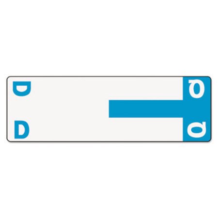 Picture of AlphaZ Color-Coded First Letter Combo Alpha Labels, D/Q, 1.16 x 3.63, Light Blue/White, 5/Sheet, 20 Sheets/PackSMD-67155