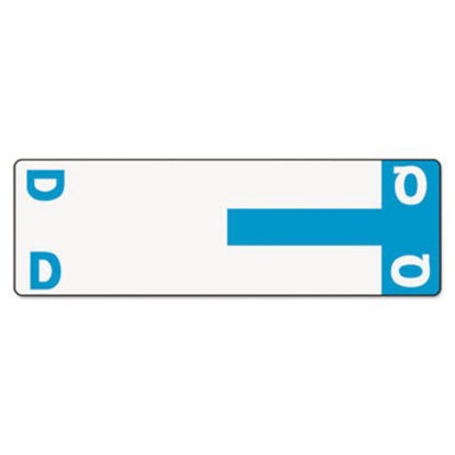 Picture of AlphaZ Color-Coded First Letter Combo Alpha Labels, D/Q, 1.16 x 3.63, Light Blue/White, 5/Sheet, 20 Sheets/PackSMD-67155