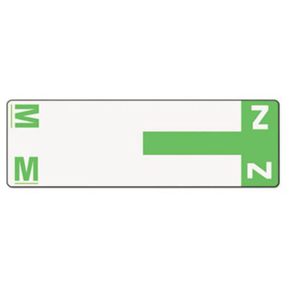 Picture of AlphaZ Color-Coded First Letter Combo Alpha Labels, M/Z, 1.16 x 3.63, Light Green/White, 5/Sheet, 20 Sheets/PackSMD-67164