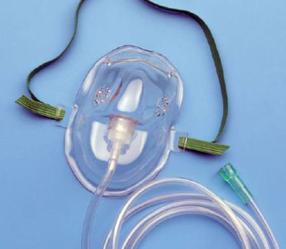 Picture of Oxygen Mask AirLife® Elongated Style Adult One Size Fits Most Adjustable Head Strap001361