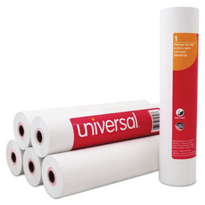 Picture of Direct Thermal Printing Fax Paper Rolls, 0.5" Core, 8.5" x 98ft, White, 6/PackUNV-35758