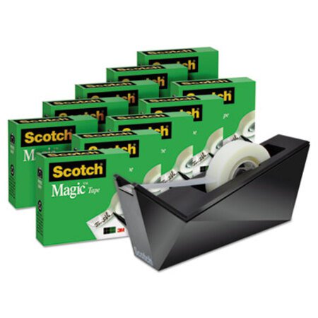 Picture of Magic Tape Desktop Dispenser Value Pack, 1" Core, 0.75" x 83.33 ft, Clear, 10/PackMMM-810K10C17MB