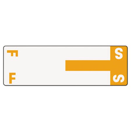 Picture of AlphaZ Color-Coded First Letter Combo Alpha Labels, F/S, 1.16 x 3.63, Orange/White, 5/Sheet, 20 Sheets/PackSMD-67157