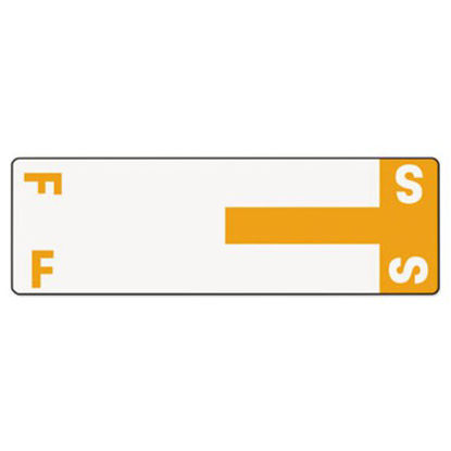 Picture of AlphaZ Color-Coded First Letter Combo Alpha Labels, F/S, 1.16 x 3.63, Orange/White, 5/Sheet, 20 Sheets/PackSMD-67157