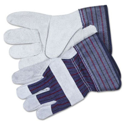 Picture of Split Leather Palm Gloves, Large, Gray, PairCRW-12010L