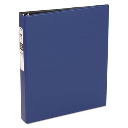 Picture of Economy Non-View Binder with Round Rings, 3 Rings, 1" Capacity, 11 x 8.5, Blue, (3300)AVE-03300