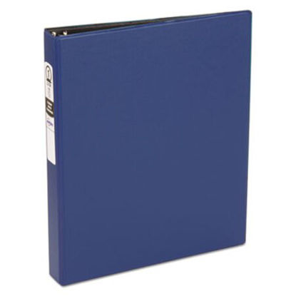 Picture of Economy Non-View Binder with Round Rings, 3 Rings, 1" Capacity, 11 x 8.5, Blue, (3300)AVE-03300