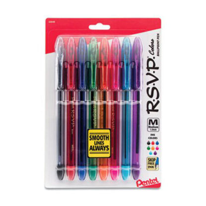 Picture of R.S.V.P. Ballpoint Pen, Stick, Medium 1 mm, Assorted Ink and Barrel Colors, 8/PackPEN-BK91CRBP8M
