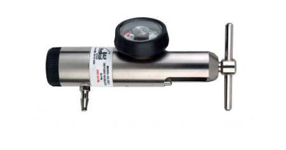 Picture of B & F Medical Oxygen Regulator Click Style with Gauge 0 - 25 LPM Barb Outlet CGA-87021030