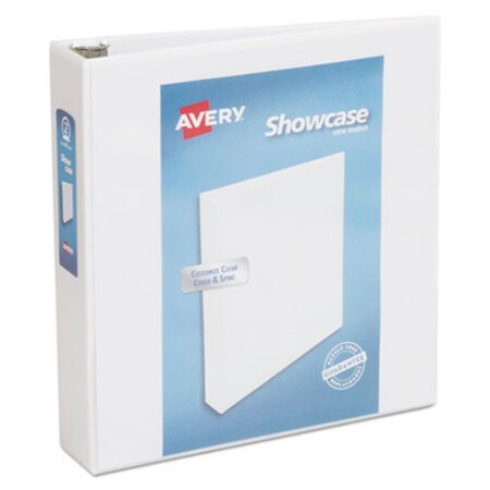Picture of Showcase Economy View Binder with Round Rings, 3 Rings, 2" Capacity, 11 x 8.5, WhiteAVE-19701