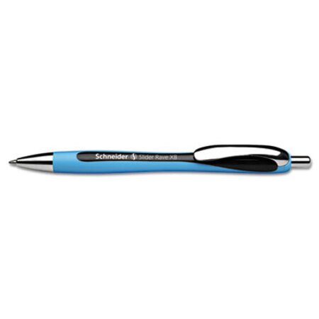 Picture of Rave XB Ballpoint Pen, Retractable, Extra-Bold 1.4 mm, Black Ink, Blue/Black BarrelRED-132501