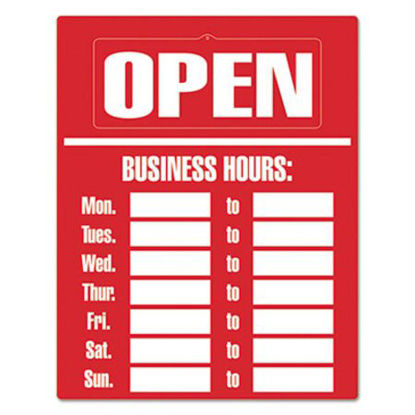 Picture of Business Hours Sign Kit, 15 x 19, RedCOS-098072