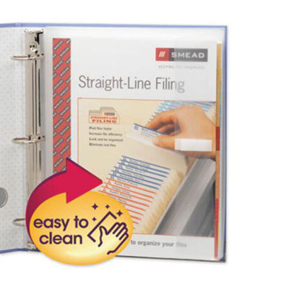 Picture of Poly Ring Binder Pockets, 9 x 11.5, Clear, 3/PackSMD-89500