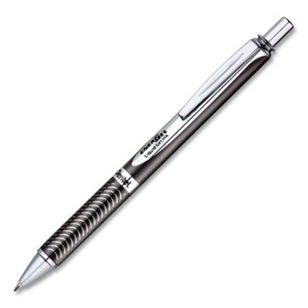 Picture of EnerGel Alloy RT Gel Pen, Retractable, Medium 0.7 mm, Black Ink, Black BarrelPEN-BL407AA