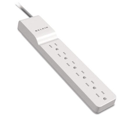 Picture of Home/Office Surge Protector w/Rotating Plug, 6 Outlets, 8 ft Cord, 720J, WhiteBLK-BE10600008R
