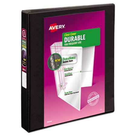 Picture of Durable View Binder with DuraHinge and Slant Rings, 3 Rings, 1" Capacity, 11 x 8.5, BlackAVE-17011