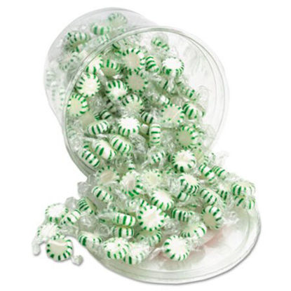 Picture of Starlight Mints, Spearmint Hard Candy, Individual Wrapped, 2 lb Resealable TubOFX-70005
