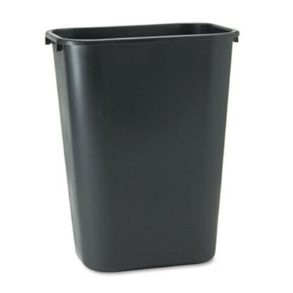Picture of Deskside Plastic Wastebasket, Rectangular, 10.25 gal, BlackRCP-295700BK