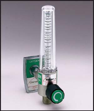 Picture of Timeter® Sure Grip Oxygen Flowmeter Single 0 - 15 LPM DISS Outlet Chemetron Adapter15002-03-A