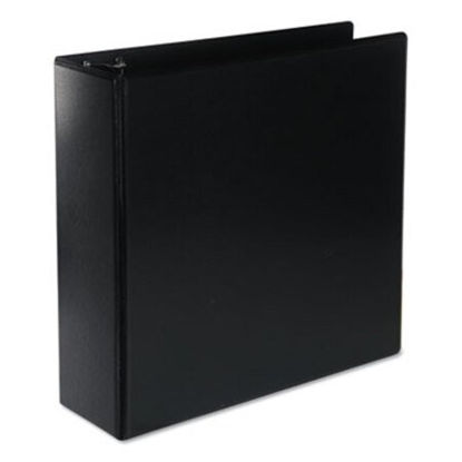 Picture of Deluxe Round Ring View Binder, 3 Rings, 3" Capacity, 11 x 8.5, BlackUNV-20751