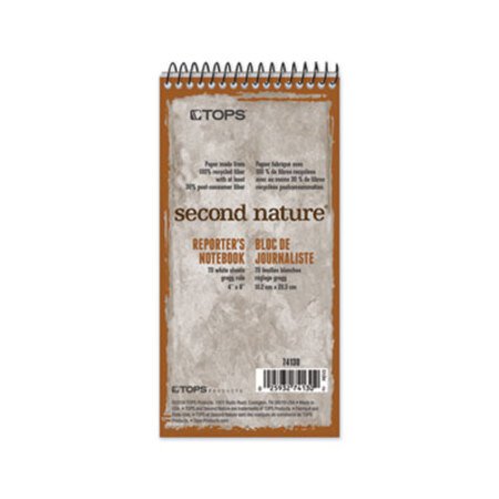 Picture of Second Nature Recycled Notebooks, Gregg Rule, 4 x 8, White, 70 SheetsTOP-74130