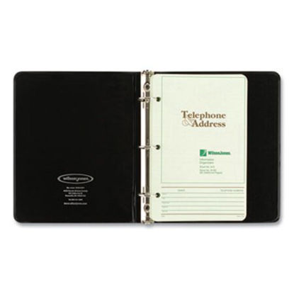 Picture of Looseleaf Phone/Address Book, 1" Capacity, 5.5 x 8.5, Black Vinyl, 80 SheetsWLJ-812B