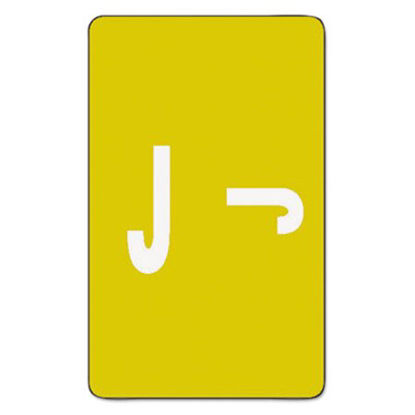 Picture of AlphaZ Color-Coded Second Letter Alphabetical Labels, J, 1 x 1.63, Yellow, 10/Sheet, 10 Sheets/PackSMD-67180