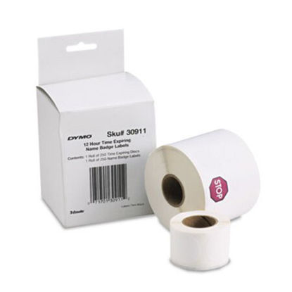 Picture of Visitor Management Time-Expiring Name Badges, Adhesive, 2.25" x 4", 250/BoxDYM-30911