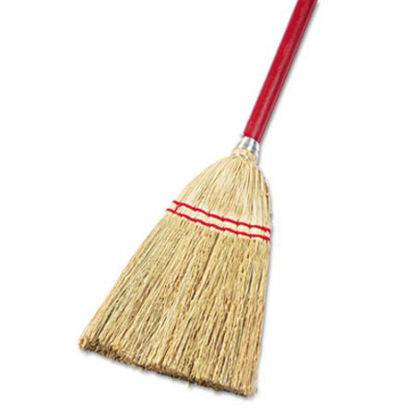 Picture of Lobby/Toy Broom, Corn Fiber Bristles, 39" Wood Handle, Red/YellowBWK-951TEA