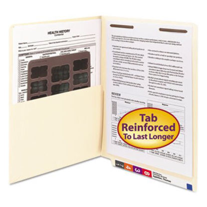Picture of Heavyweight Manila End Tab Pocket Folders with One Fastener, Straight Tab, Letter Size, 50/BoxSMD-34100